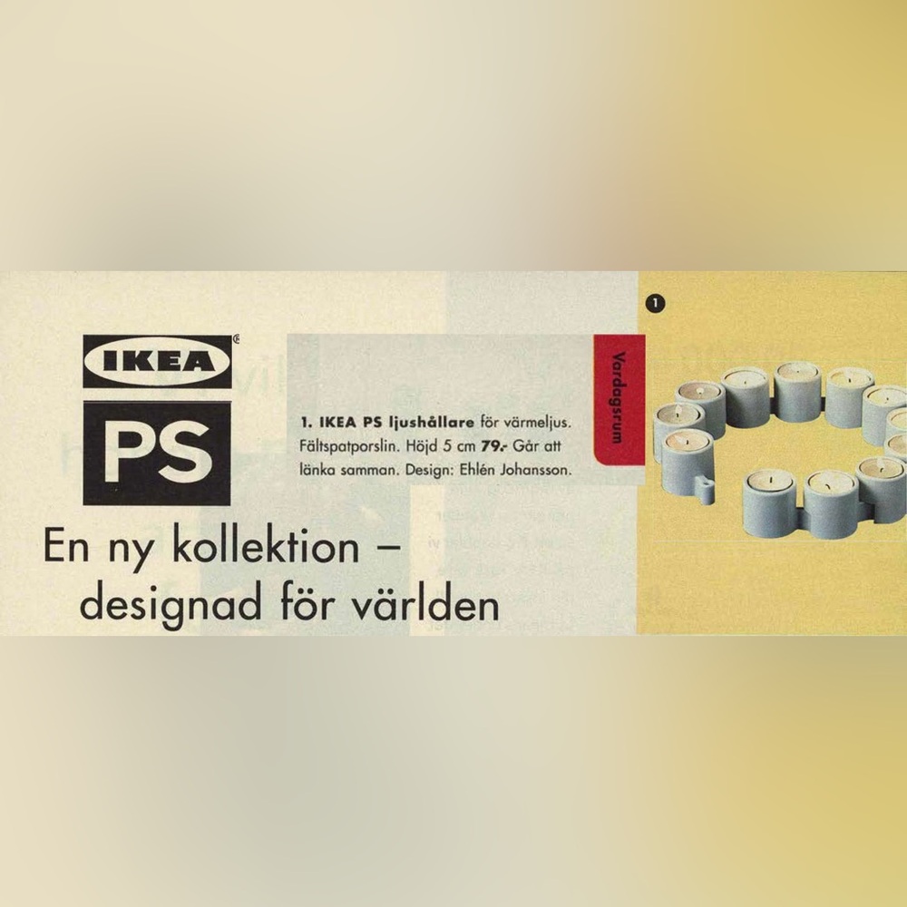 IKEA PS Ehlen Johansson Värmeljushållare interlocking porcelain candle holders.